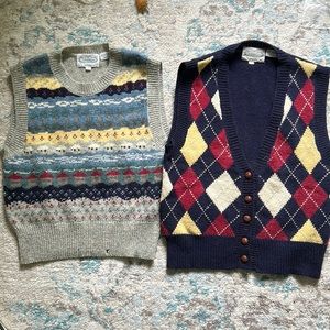 Set of The Villagers Vests, Vintage wool vests